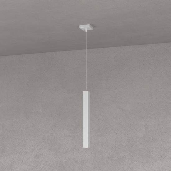 Sospensione Moderna Square Tube Metallo Grigio 1 Luce Gu10 1173_S1-GR