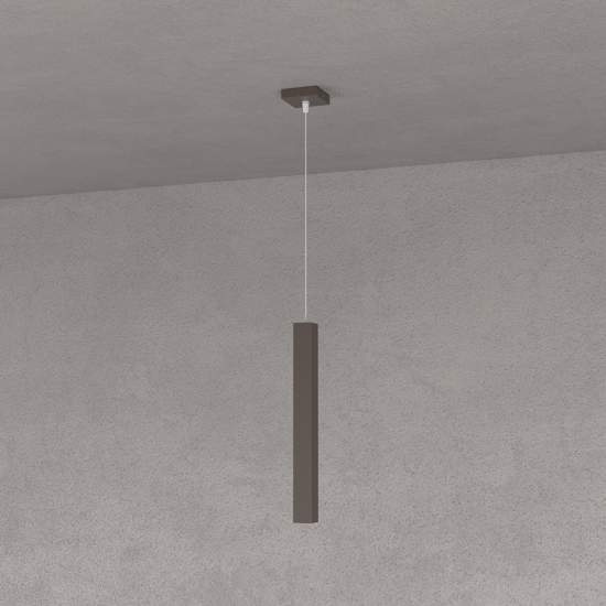 Sospensione Moderna Square Tube Metallo Marrone 1 Luce Gu10 1173_S1-MA