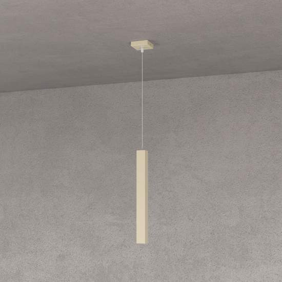 Sospensione Moderna Square Tube Metallo Sabbia 1 Luce Gu10 1173_S1-SA