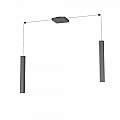 Sospensione Moderna Square Tube Metallo Grigio Antracite 2 Luci Gu10 1173_S2-GA