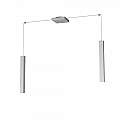 Sospensione Moderna Square Tube Metallo Grigio 2 Luci Gu10 1173_S2-GR