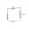 Sospensione Moderna Square Tube Metallo Marrone 2 Luci Gu10 1173_S2-MA