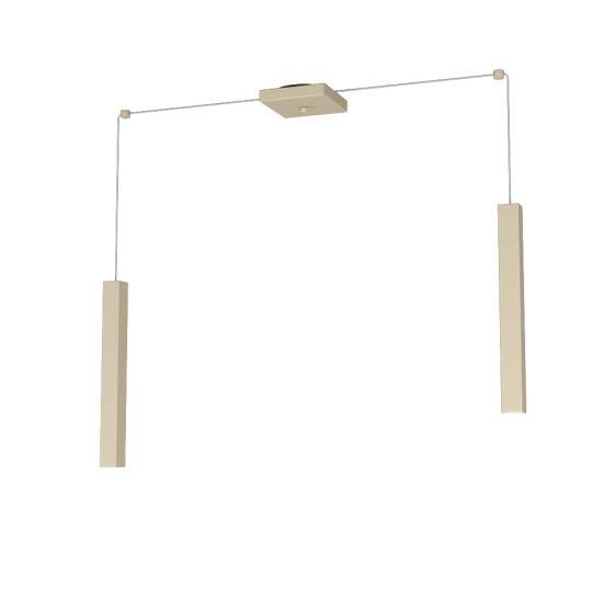 Sospensione Moderna Square Tube Metallo Sabbia 2 Luci Gu10 1173_S2-SA