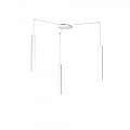 Sospensione Moderna Square Tube Metallo Bianco 3 Luci Gu10 1173_S3-BI