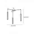 Sospensione Moderna Square Tube Metallo Grigio Antracite 3 Luci Gu10 1173_S3-GA