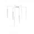 Sospensione Moderna Square Tube Metallo Bianco 6 Luci Gu10 1173_S6-BI