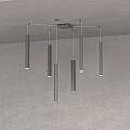 Sospensione Moderna Square Tube Metallo Grigio Antracite 6 Luci Gu10 1173_S6-GA