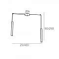 Sospensione Moderna Round Tube Metallo Nero 2 Luci Gu10 1174_S2-NE