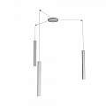 Sospensione Moderna Round Tube Metallo Grigio 3 Luci Gu10 1174_S3-GR