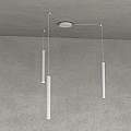 Sospensione Moderna Round Tube Metallo Grigio 3 Luci Gu10 1174_S3-GR