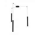 Sospensione Moderna Round Tube Metallo Nero 3 Luci Gu10 1174_S3-NE
