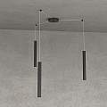 Sospensione Moderna Round Tube Metallo Nero 3 Luci Gu10 1174_S3-NE