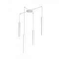 Sospensione Moderna Round Tube Metallo Bianco 4 Luci Gu10 1174_S4-BI