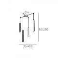 Sospensione Moderna Round Tube Metallo Bianco 4 Luci Gu10 1174_S4-BI