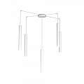 Sospensione Moderna Round Tube Metallo Bianco 5 Luci Gu10 1174_S5-BI