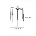 Sospensione Moderna Round Tube Metallo Bianco 5 Luci Gu10 1174_S5-BI