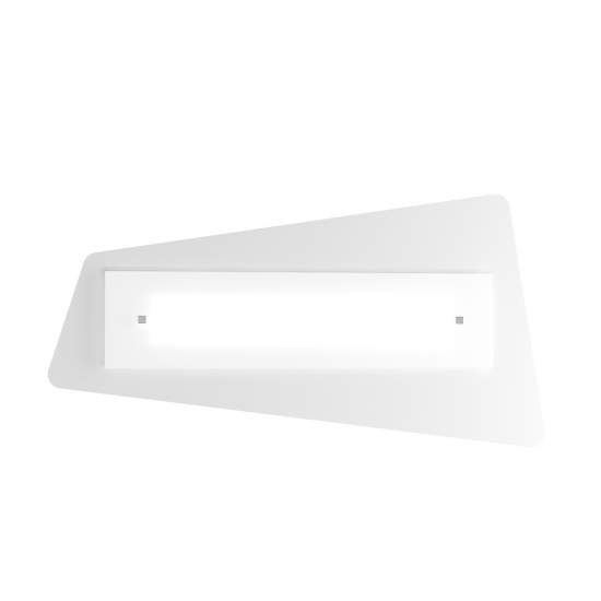 Applique Contemporanea Unusual Metallo Bianco E Vetro Chiaro Satinato 2 Luci E27 1175-AG