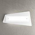 Applique Contemporanea Unusual Metallo Bianco E Vetro Chiaro Satinato 2 Luci E27 1175-AG
