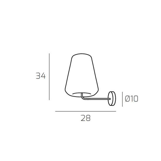 Applique Contemporanea Double Skin Gamma Metallo Cromo Vetro Trasp. 1 Luce E27 1176CR_A_GAMMA-TR