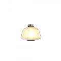 Plafoniera Contemporanea Double Skin Alpha Metallo Cromo Vetro Ambra 1 Luce E27 1176CR_PL1_ALPHA-AM