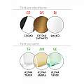Plafoniera Contemporanea Double Skin Alpha Metallo Cromo Vetro Ambra 1 Luce E27 1176CR_PL1_ALPHA-AM