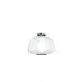 Plafoniera Contemporanea Double Skin Alpha Metallo Cromo Vetro Trasp. 1 Luce E27 1176CR_PL1_ALPHA-TR
