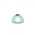 Plafoniera Contemporanea Double Skin Alpha Metallo Verde Vetro Cromo 1 Luce E27 1176CR_PL1_ALPHA-VE