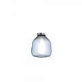 Plafoniera Contemporanea Double Skin Beta Metallo Cromo Vetro Blu 1 Luce E27 1176CR_PL1_BETA-BL