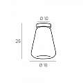 Plafoniera Contemporanea Double Skin Gamma Metallo Cromo Vetro Ambra 1 Luce E27 1176CR_PL1_GAMMA-AM