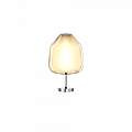 Lampada Contemporanea Double Skin Beta Metallo Cromo Vetro Ambra 1 Luce E27 1176CR_P_BETA-AM