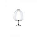Lampada Contemporanea Double Skin Beta Metallo Cromo Vetro Trasp. 1 Luce E27 1176CR_P_BETA-TR