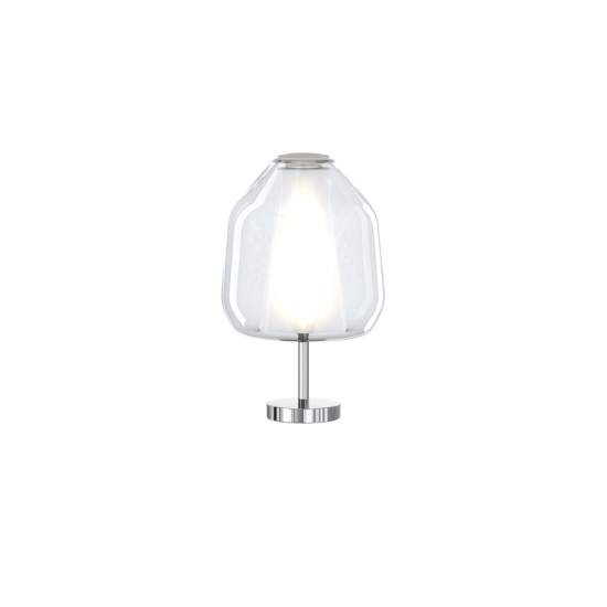 Lampada Contemporanea Double Skin Beta Metallo Cromo Vetro Trasp. 1 Luce E27 1176CR_P_BETA-TR