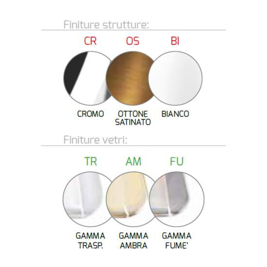 Sospensione Contemporanea Double Skin Gamma Metallo Cromo Vetro Ambra 1 Luce E27 1176CR_S1_GAMMA-AM