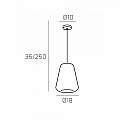 Sospensione Contemporanea Double Skin Gamma Metallo Cromo Vetro Ambra 1 Luce E27 1176CR_S1_GAMMA-AM