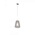 Sospensione Contemporanea Double Skin Gamma Metallo Cromo Vetro Fumè 1 Luce E27 1176CR_S1_GAMMA-FU
