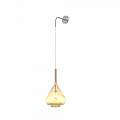 Applique Contemporanea Kona Metallo Cromo Vetro Ambra 1 Luce E27 1177CR_A-AM