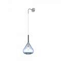 Applique Contemporanea Kona Metallo Cromo Vetro Blu 1 Luce E27 1177CR_A-BL