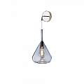 Applique Contemporanea Kona Metallo Cromo Vetro Blu 1 Luce E27 1177CR_A-BL