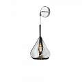 Applique Contemporanea Kona Metallo Cromo Vetro Fumè 1 Luce E27 1177CR_A-FU