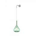 Applique Contemporanea Kona Metallo Verde Vetro Cromo 1 Luce E27 1177CR_A-VE