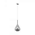 Sospensione Contemporanea Kona Metallo Cromo Vetro Fumè 1 Luce E27 1177CR_S1-FU