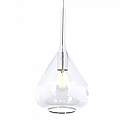 Sospensione Contemp Rett Kona Metallo Cromo Vetro Trasparente 3 Luci E27 1177CR_S3R-TR