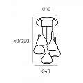 Sospensione Contemp Tonda Kona Metallo Cromo Vetro Trasparente 5 Luci E27 1177CR_S5T-TR