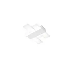 Plafoniera Moderna Flight Metallo Bianco Diffusore Acrilcico Satinato Led 16W
