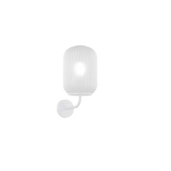 Applique Contemporanea Tender Metallo Bianco Vetro Bianco Fog 1 Luce E27 1181BI_AT-BF