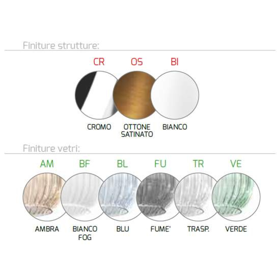 Applique Contemporanea Tender Metallo Bianco Vetro Bianco Fog 1 Luce E27 1181BI_AT-BF