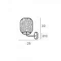 Applique Contemporanea Tender Metallo Bianco Vetro Bianco Fog 1 Luce E27 1181BI_AT-BF