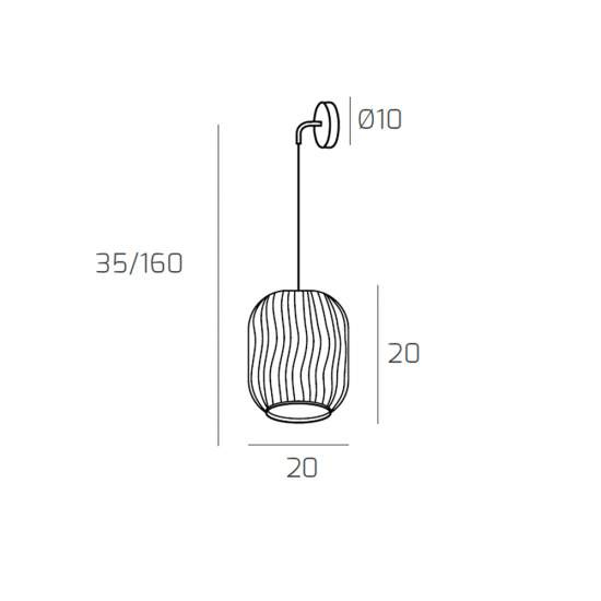 Applique Contemporanea Tender Metallo Cromo Vetro Fumè 1 Luce E27 1181CR_A-FU
