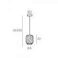 Sospensione Contemporanea Tender Metallo Cromo Vetro Bianco Fog 1 Luce E27 1181CR_S1-BF