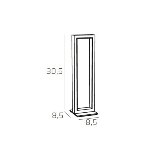 Lampada Scrivania-Ufficio Moderna Dna Alluminio Bianco Led 8W 1182_P-BI